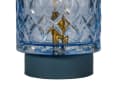 PAULEEN LED Tischleuchte Chic Glamour Blau Glas Metall Bild 5