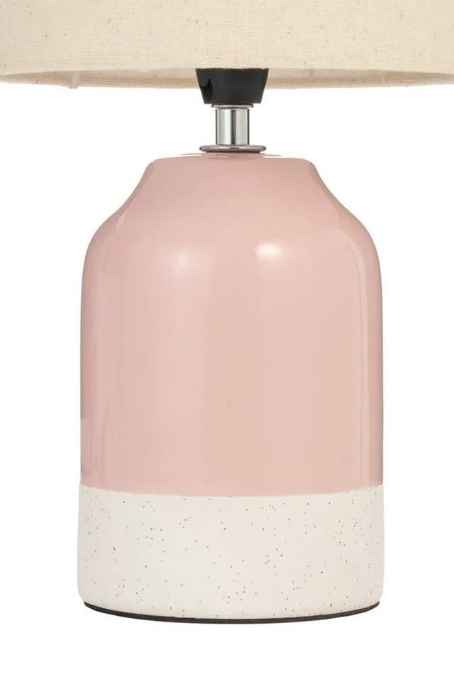 PAULEEN Tischleuchte Sandy Glow Keramik Stoffschirm Rosa Beige - Bild 5