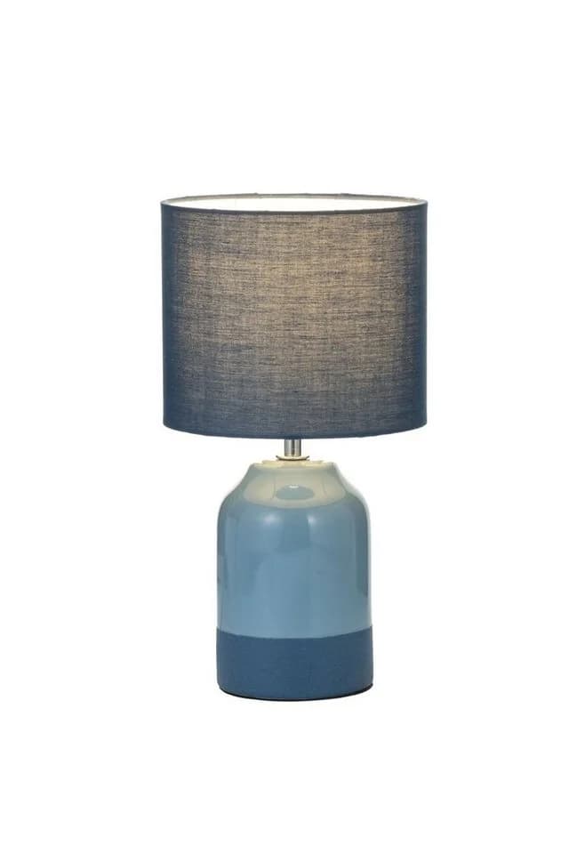 PAULEEN Tischleuchte Sandy Glow Keramik Stoffschirm Blau - Bild 3