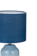 PAULEEN Tischleuchte Sandy Glow Keramik Stoffschirm Blau Bild 4