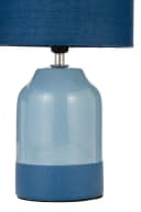 PAULEEN Tischleuchte Sandy Glow Keramik Stoffschirm Blau Bild 5