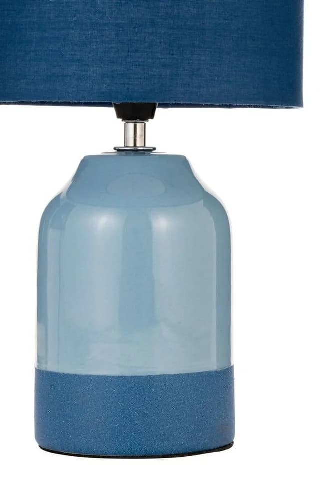 PAULEEN Tischleuchte Sandy Glow Keramik Stoffschirm Blau - Bild 5
