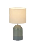 PAULEEN Tischleuchte Sandy Glow Keramik Stoffschirm Grün Beige Bild 3
