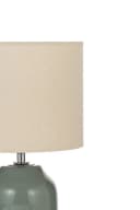 PAULEEN Tischleuchte Sandy Glow Keramik Stoffschirm Grün Beige Bild 4