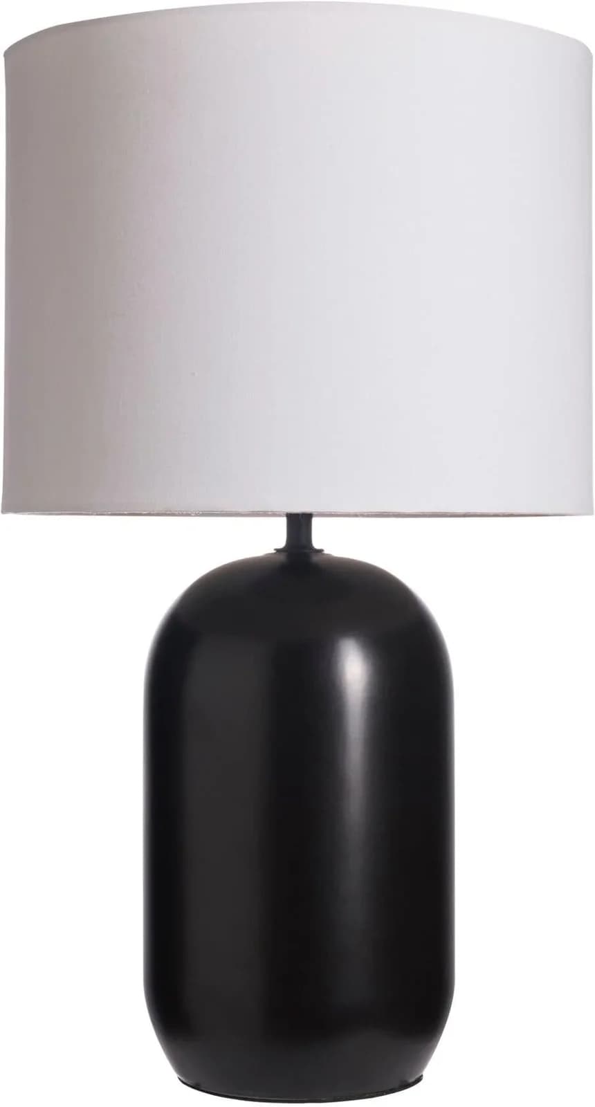 PAULEEN Tischleuchte Mystic Shine Schwarz/Weiß E14 Keramik & Textil