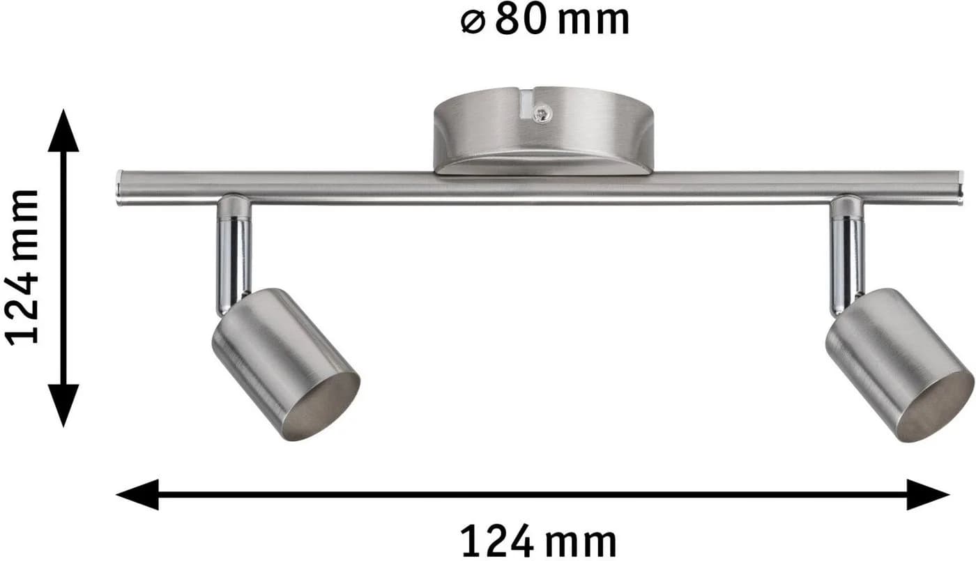 Paulmann LED Deckenleuchte Carolina: Zweiflammiges Spotlight mit GU10 Sockel - Bild 4