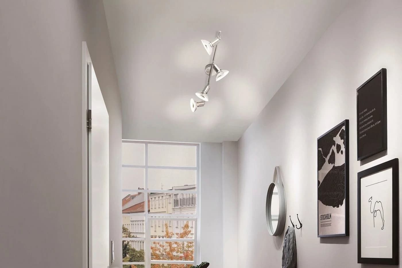 PAULMANN LED Deckenleuchte Carolina Grau Metall GU10 Dimmbar
