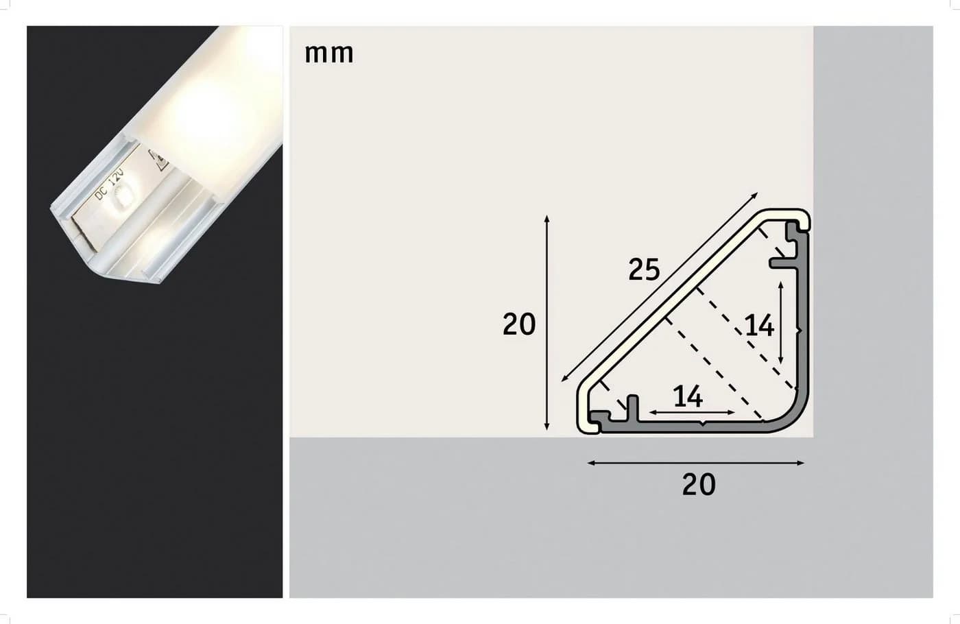 PAULMANN LED-Streifen Delta Profil 1m Alu eloxiert Satin