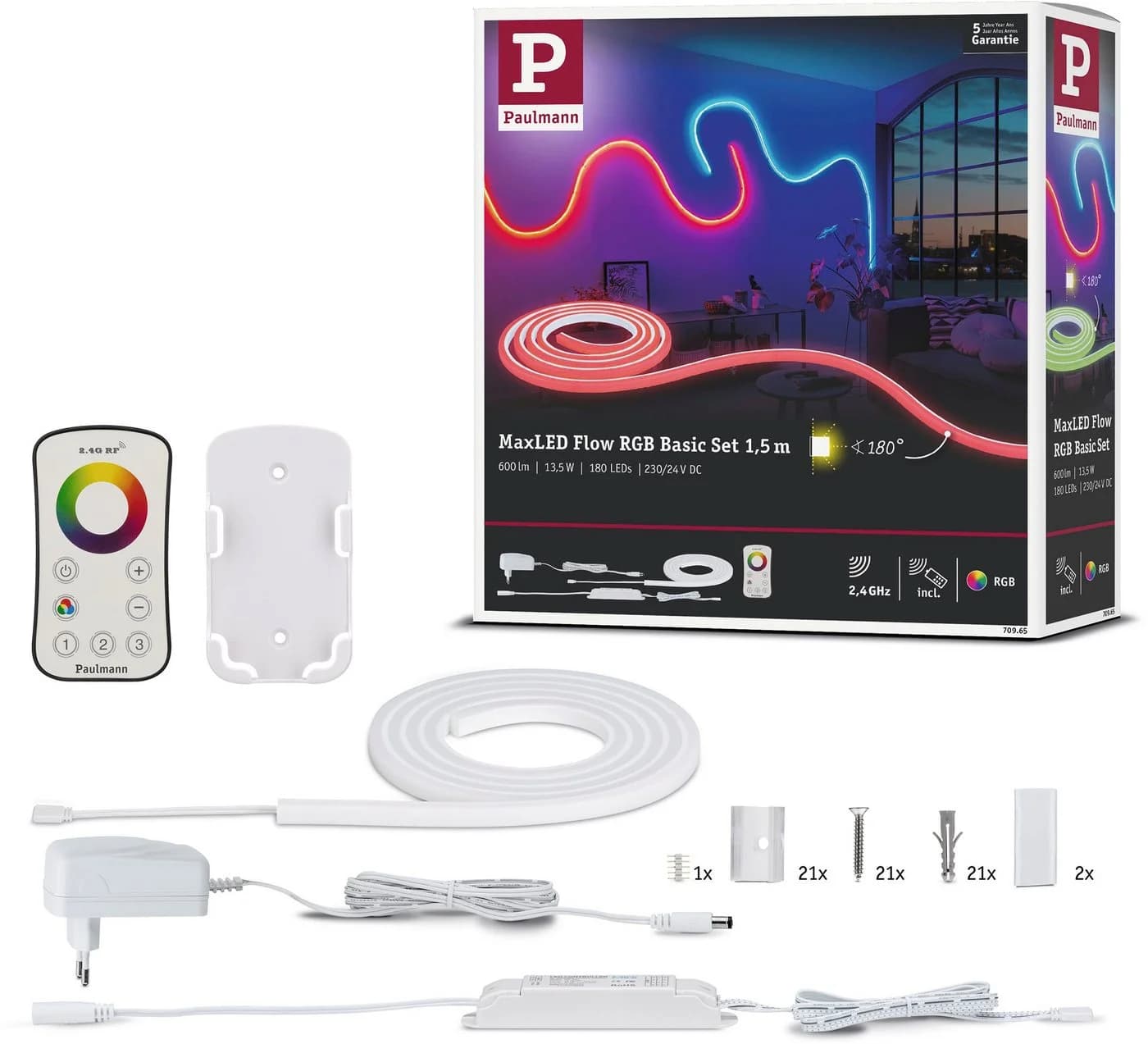 PAULMANN LED-Streifen MaxLED Flow RGB Weiß mit Fernbedienung - Bild 2