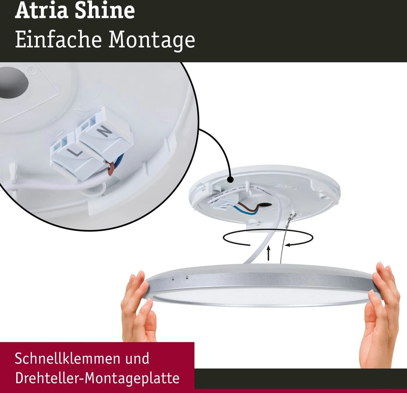 Paulmann LED Panel Atria Shine 3000K Warmweiß Backlight - Bild 3