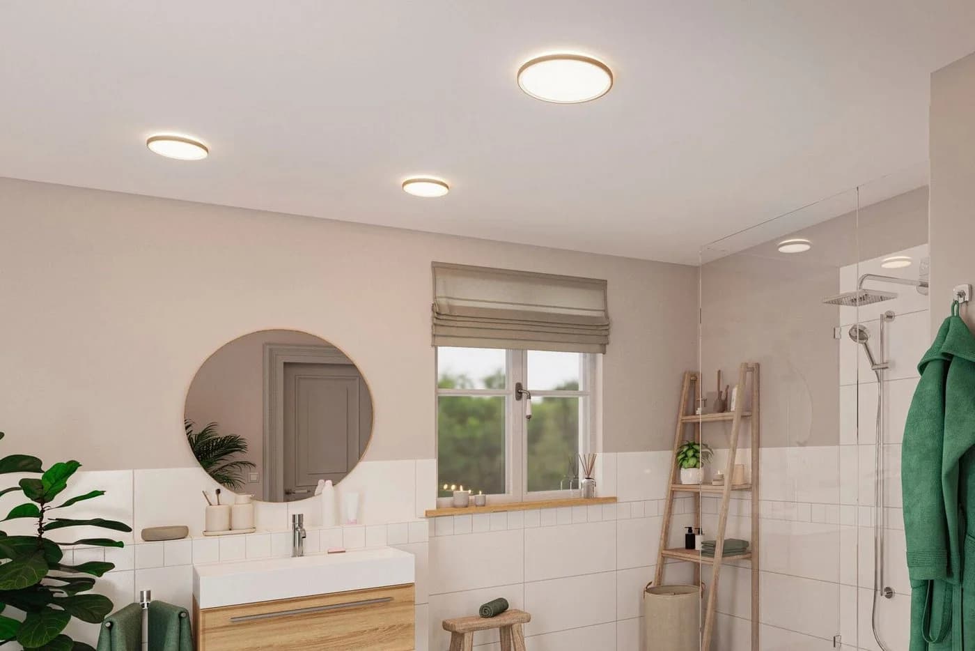 PAULMANN LED Panel Atria Shine 22W 4000K Eiche Kunststoff IP44