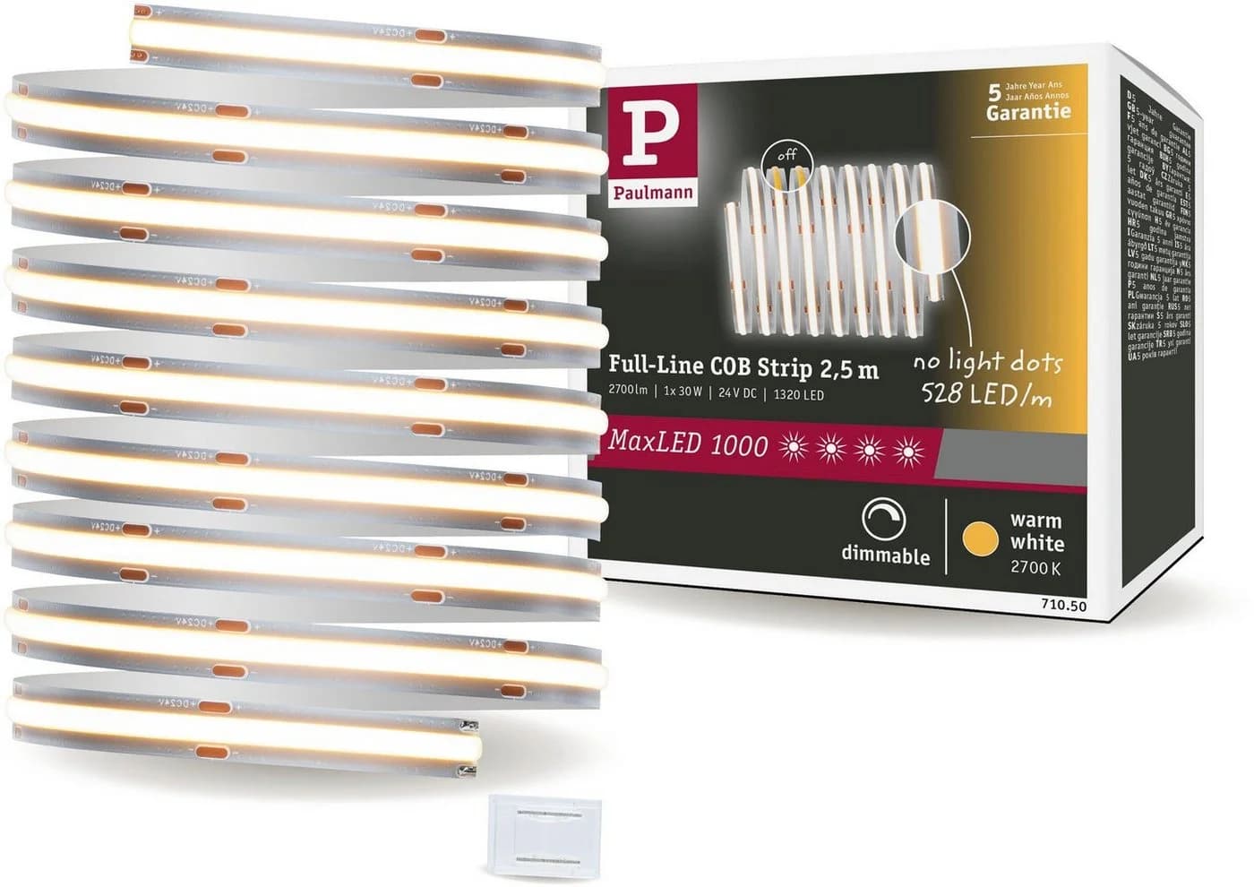PAULMANN MaxLED 1000 COB LED-Streifen 2,5m Warmweiß Silber - Bild 2