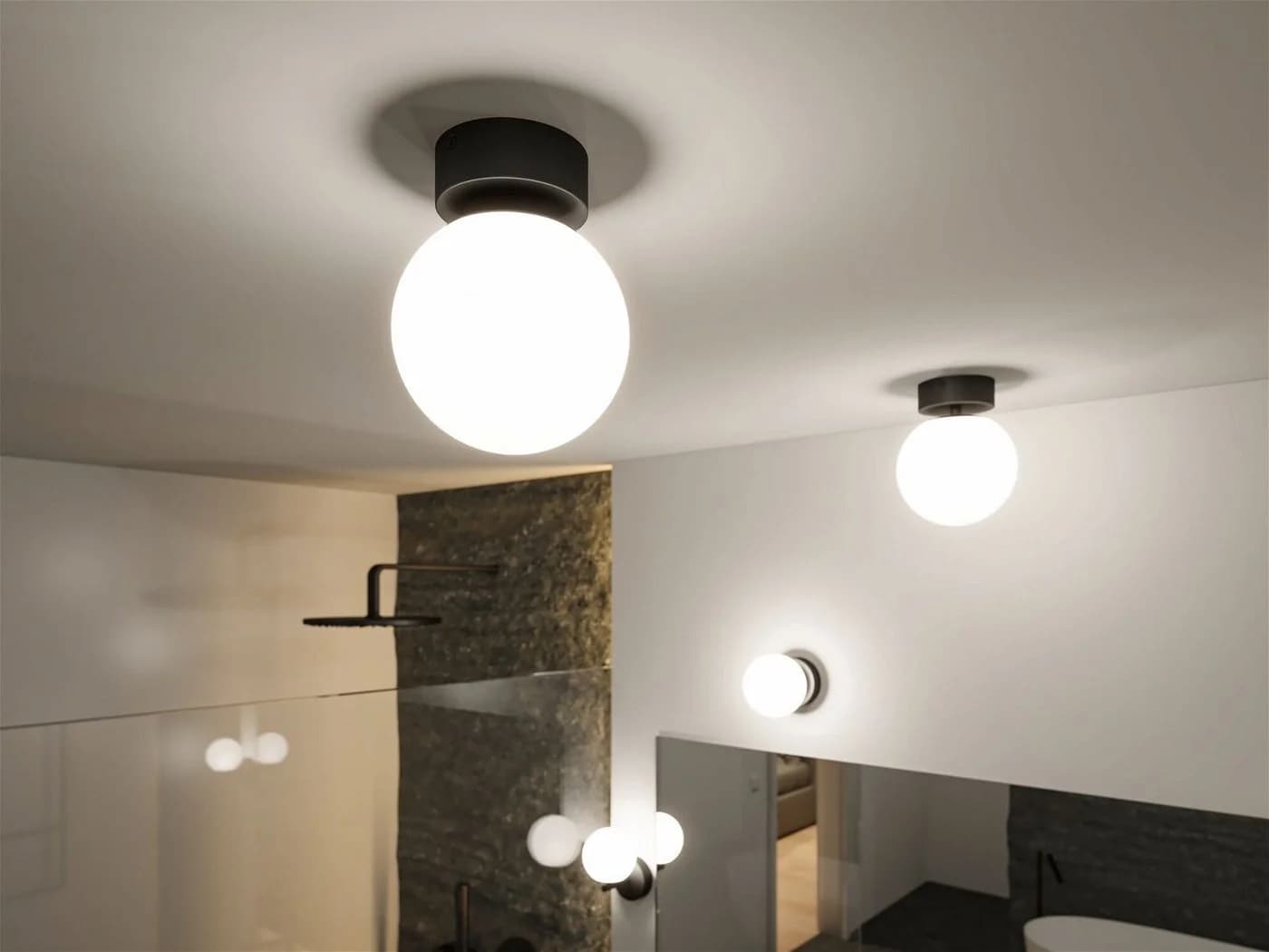 Paulmann LED Deckenleuchte Selection Bathroom Gove IP44 Schwarz Weiß