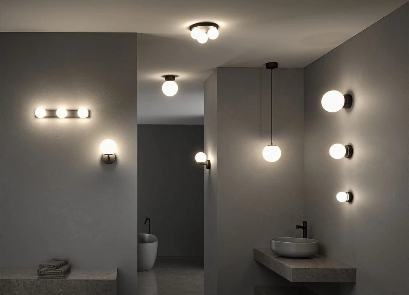 Paulmann LED Deckenleuchte Selection Bathroom Gove IP44 Schwarz Weiß - Bild 5