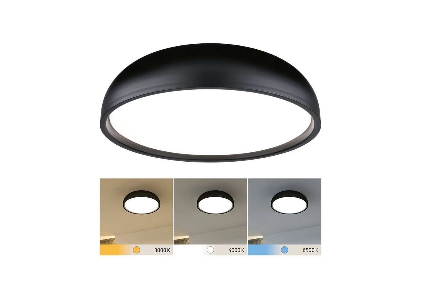 Paulmann Oka LED-Deckenleuchte IP44 CCT Schwarz - Bild 2