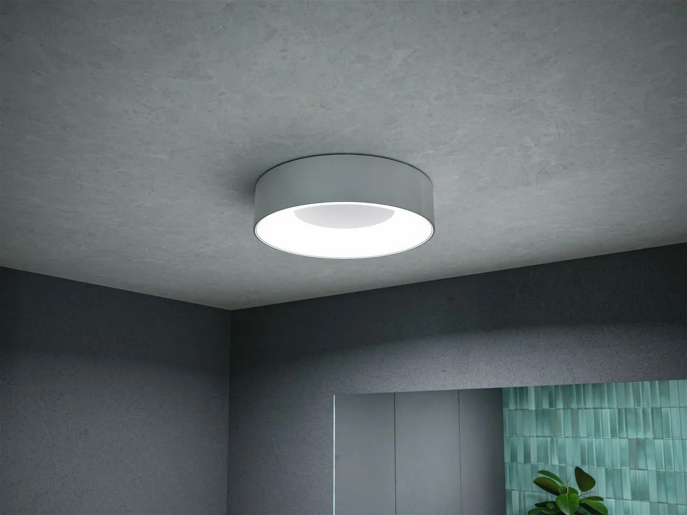 PAULMANN LED Deckenleuchte Selection Bathroom Casca Grau Aluminium IP44
