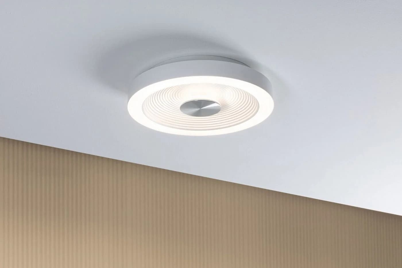Paulmann LED-Deckenlampe Volea, weiß/silber Ø 32 cm IP44 dim - Bild 5