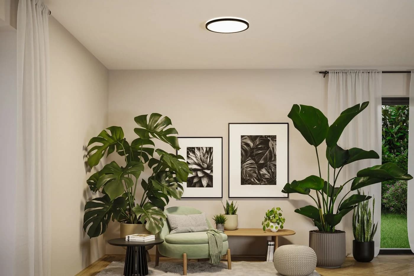 Paulmann LED Deckenleuchte Panel Atria Shine IP44 rund 398mm White Switch