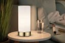 PAULMANN Nachttischlampe Pinja Weiß Messing Touch-Schalter E14 Bild 1