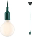 Paulmann Pendelleuchte Ketil E27 Silikon/Stoff Grün/Schwarz Bild 2