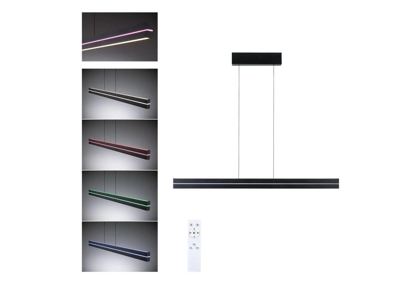 PAULMANN LED Pendelleuchte Raiko RGBW+ Schwarz Dimmbar - Bild 2