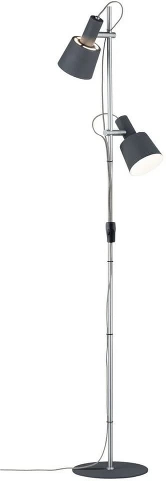 PAULMANN LED Stehlampe Haldar Grau Chrom 152cm E14 - Bild 2