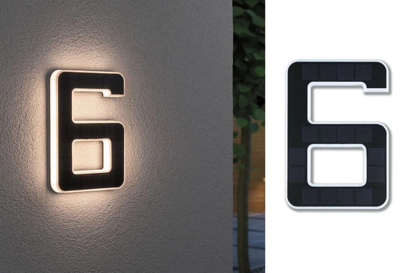 PAULMANN Solar Hausnummer LED Wandleuchte Schwarz - Bild 2