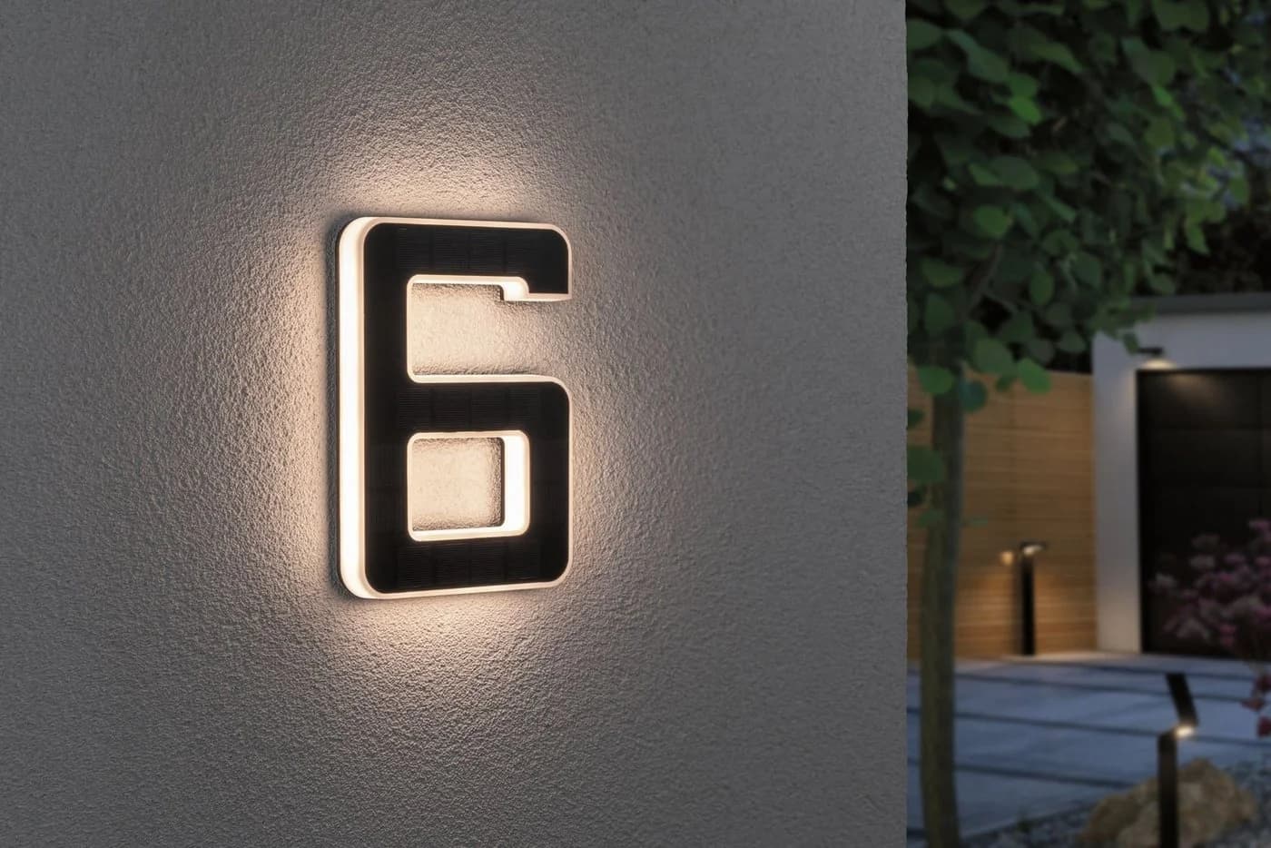 PAULMANN Solar Hausnummer LED Wandleuchte Schwarz - Bild 3