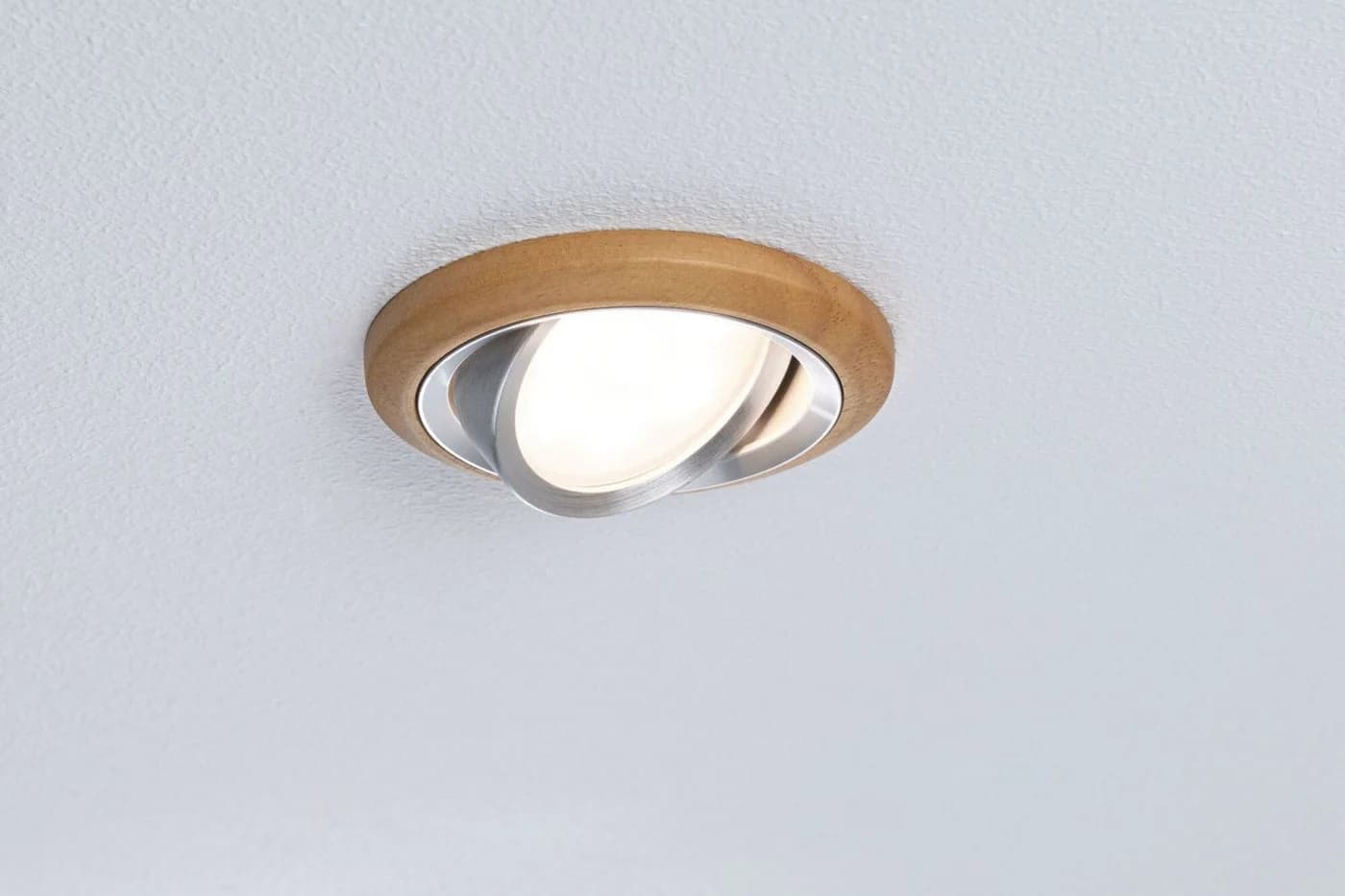 Paulmann LED Einbauleuchte Lanati 6W 2700K Warmweiß Holzoptik Eiche - Bild 4
