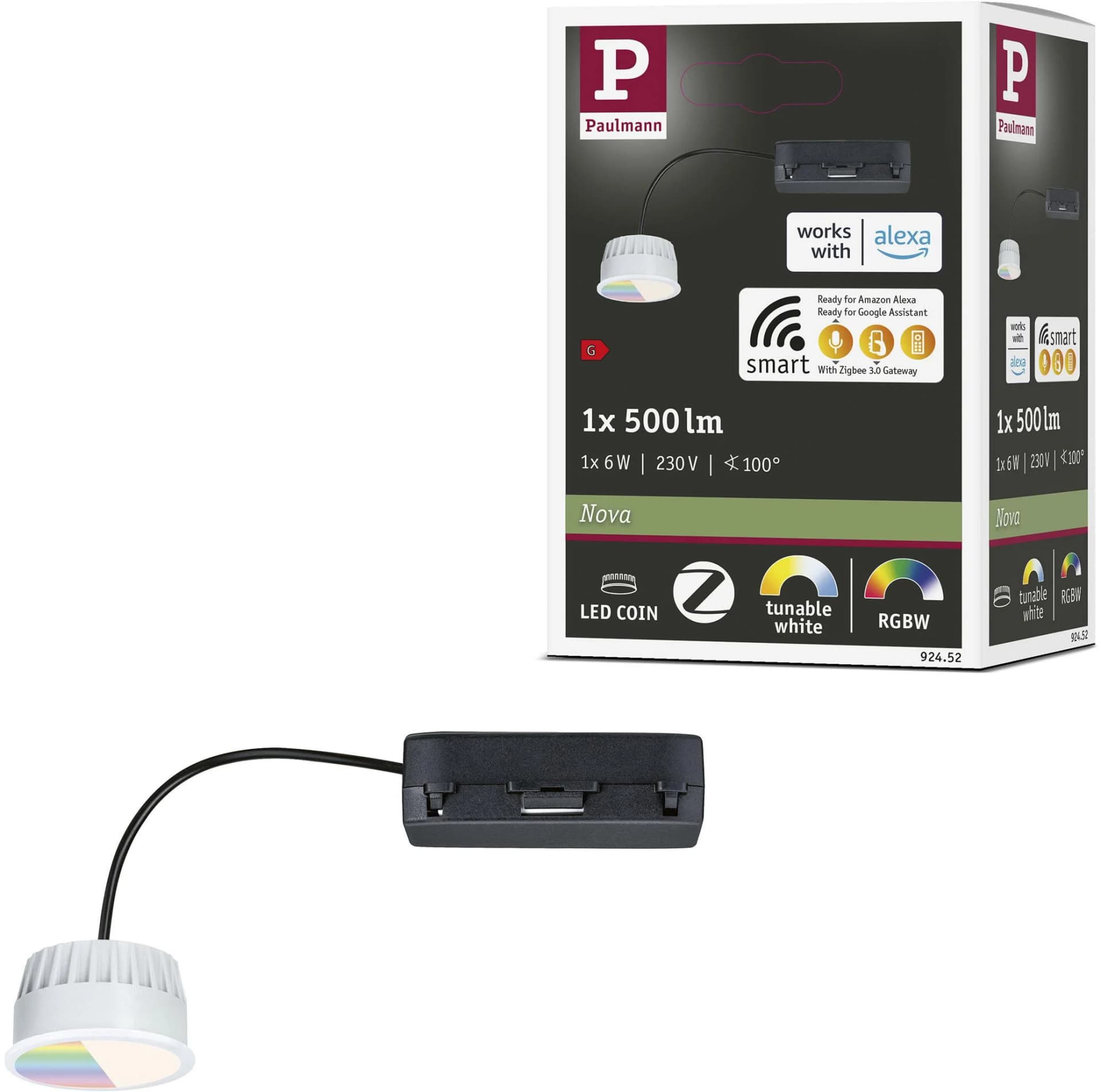 PAULMANN LED Einbauleuchte RGBW Coin 50mm Satin