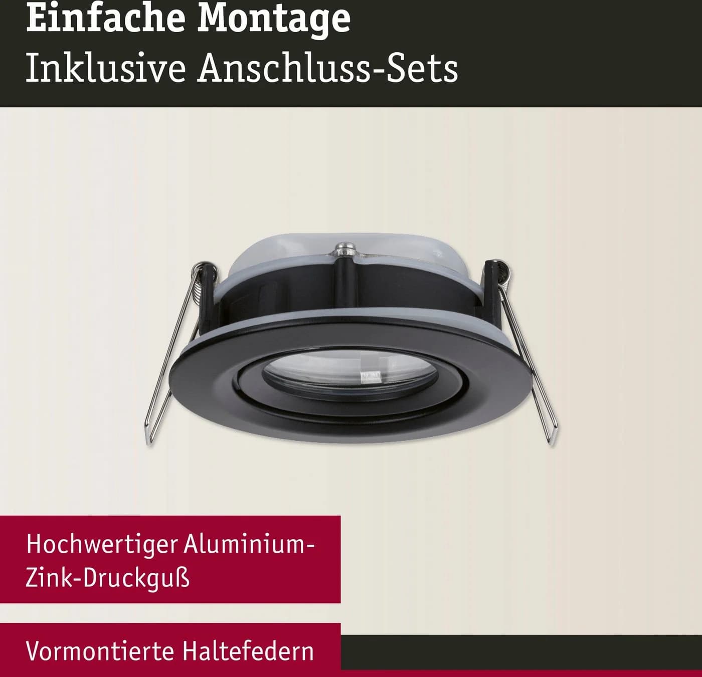 Paulmann Einbaulampe Nova Plus Schwarz GU5.3/GU10 IP65 - Bild 4