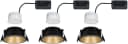 PAULMANN LED Einbauleuchte Cole 3er Set Schwarz/Gold Dimmbar Bild 1