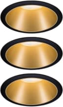 PAULMANN LED Einbauleuchte Cole 3er Set Schwarz/Gold Dimmbar Bild 2
