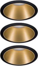 PAULMANN LED Einbauleuchte Cole 3er Set Schwarz/Gold Dimmbar Bild 3