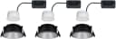 PAULMANN LED Einbauleuchte Cole 3er Set Schwarz/Silber Dimmbar Bild 1