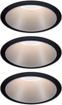 PAULMANN LED Einbauleuchte Cole 3er Set Schwarz/Silber Dimmbar Bild 2
