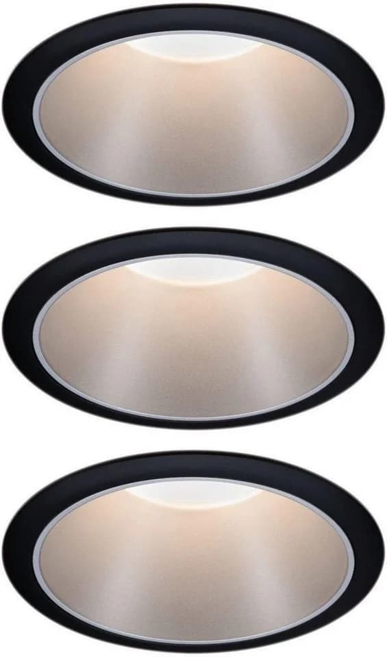 PAULMANN LED Einbauleuchte Cole 3er Set Schwarz/Silber Dimmbar - Bild 2
