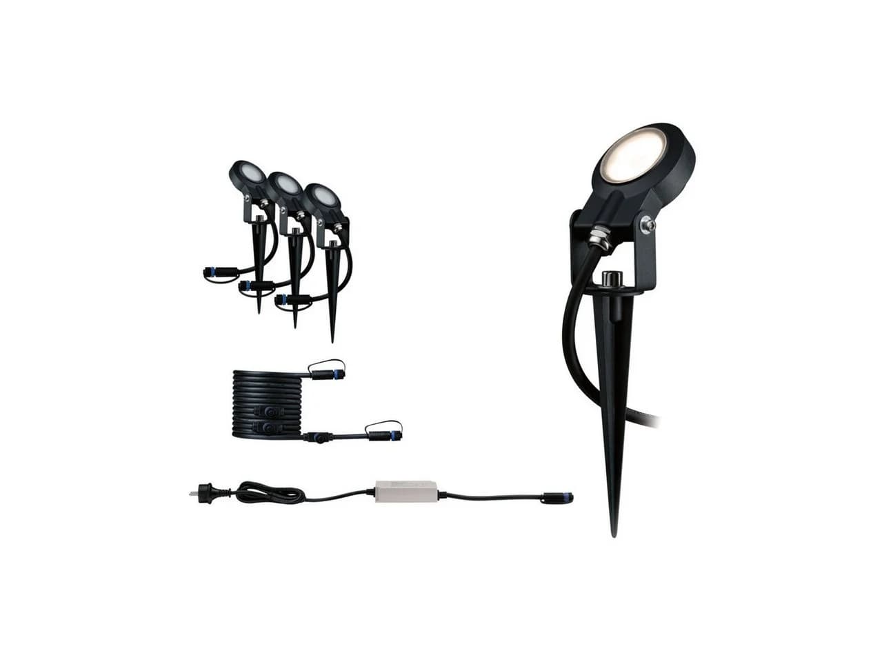 PAULMANN LED Gartenstrahler Plug & Shine Starterset Anthrazit - Bild 2