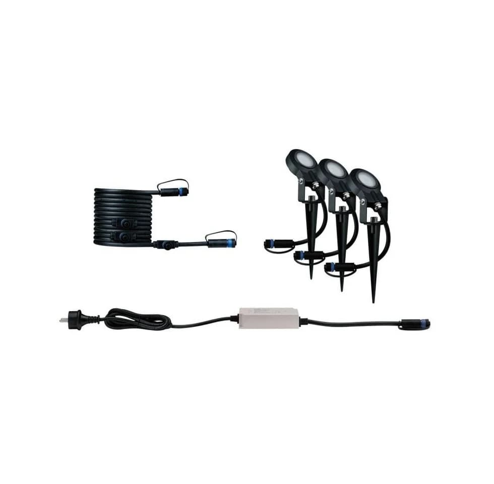 PAULMANN LED Gartenstrahler Plug & Shine Starterset Anthrazit - Bild 5