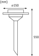 PAULMANN LED Gartenleuchte Solarspieß UFO Edelstahl Silber Bild 4