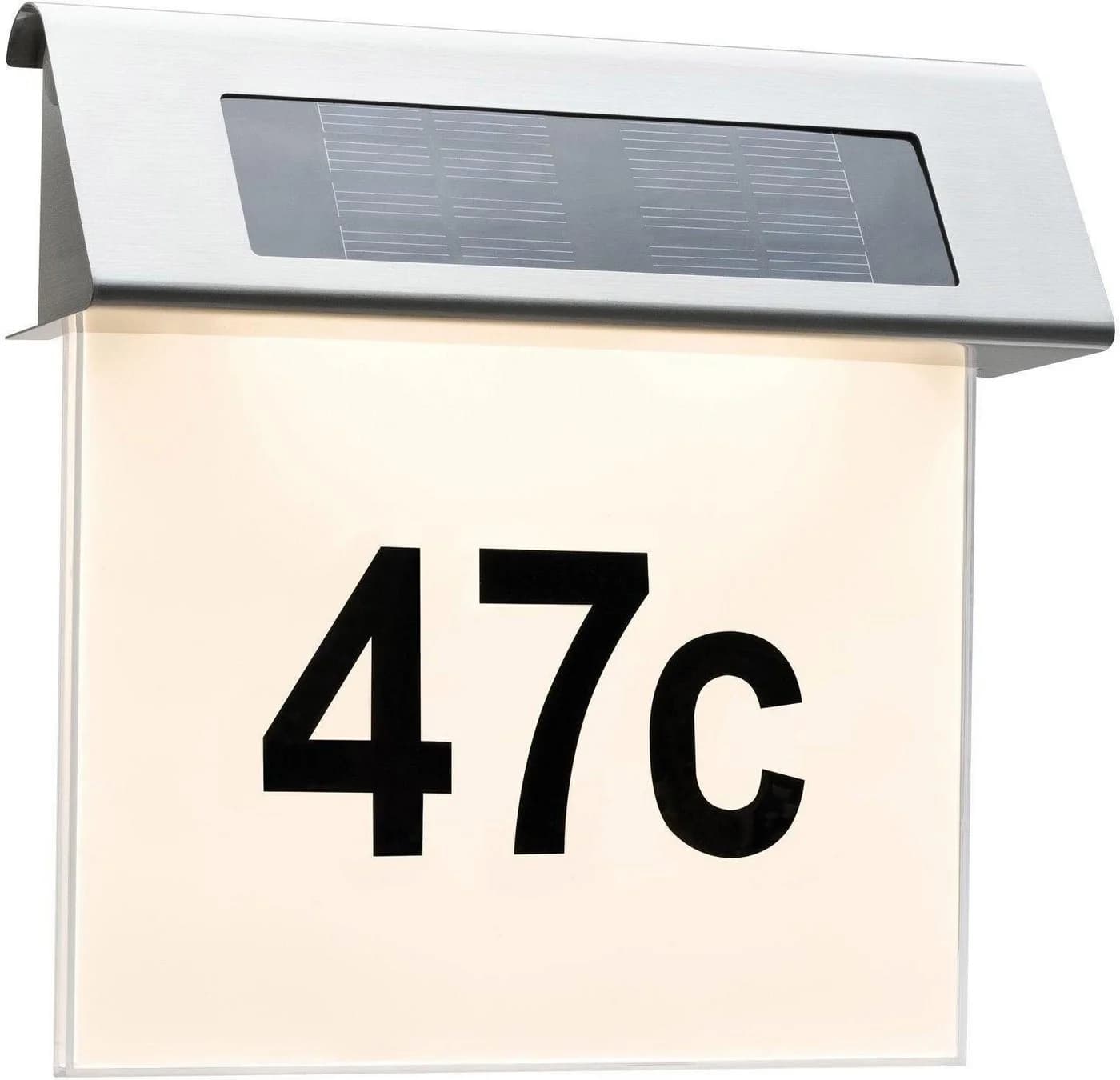 Paulmann LED Außen-Wandleuchte Hausnummer Weiß Grau Solar - Bild 4