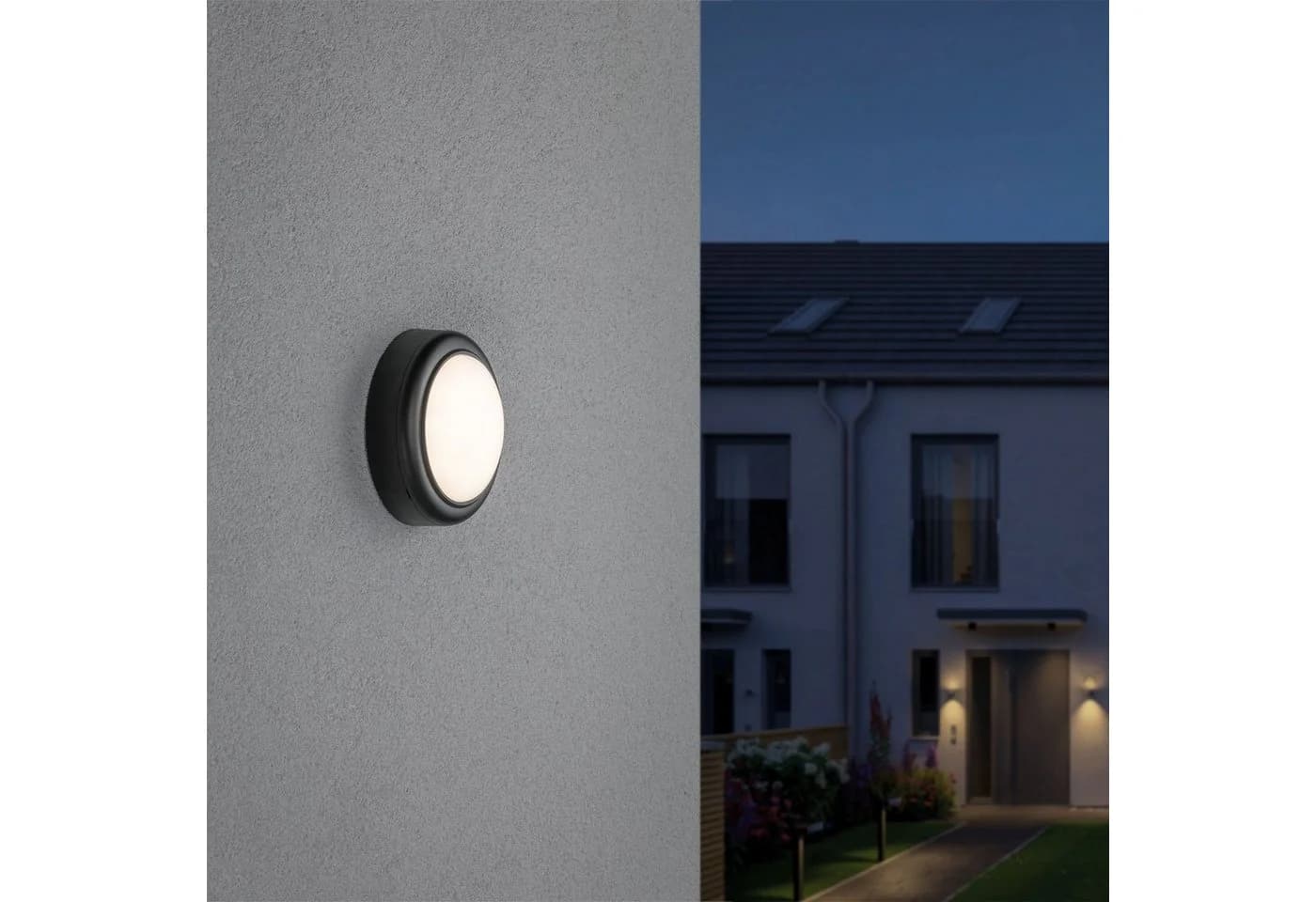 Paulmann LED Außen-Wandleuchte Grau IP44 Warmweiß