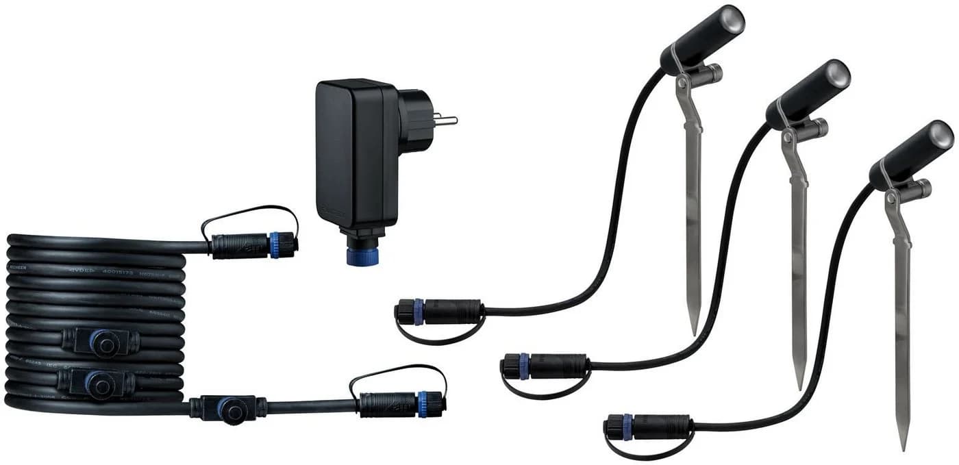Paulmann Plug & Shine Plantini 3.000K 3er-Basisset Anthrazit