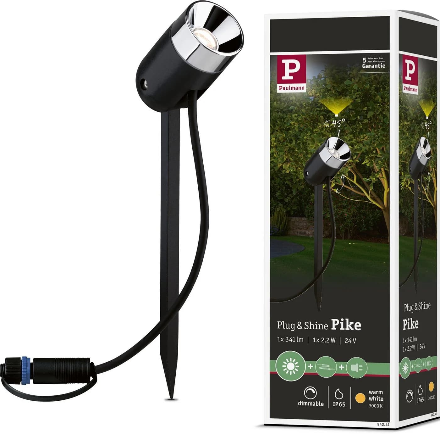 PAULMANN LED Gartenstrahler Plug & Shine Anthrazit IP65 - Bild 2