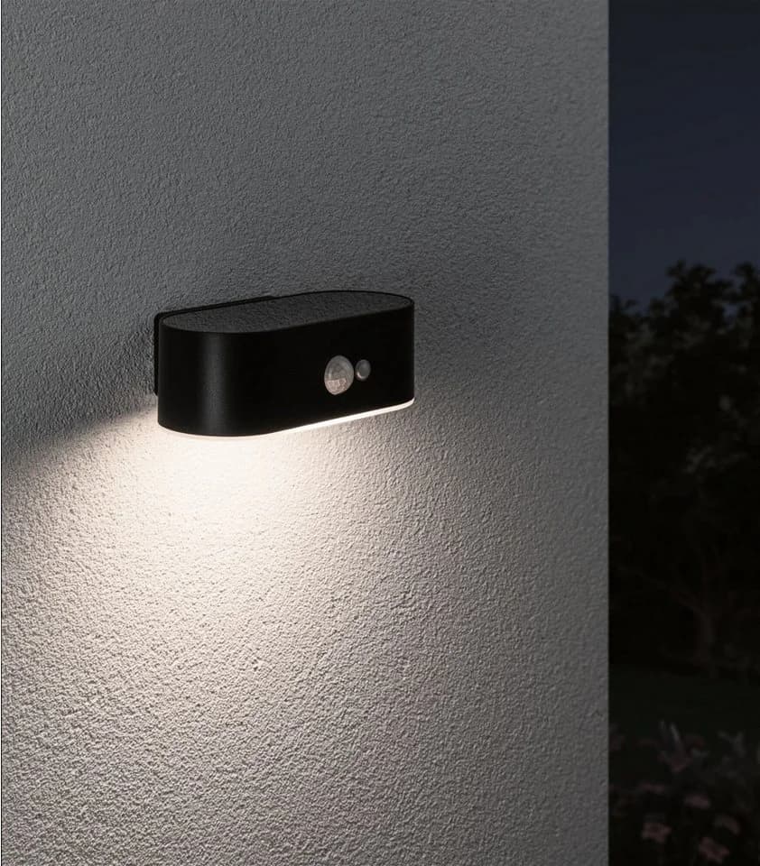 Paulmann Adya Außenwandlampe Solar Sensor Schwarz - Bild 1