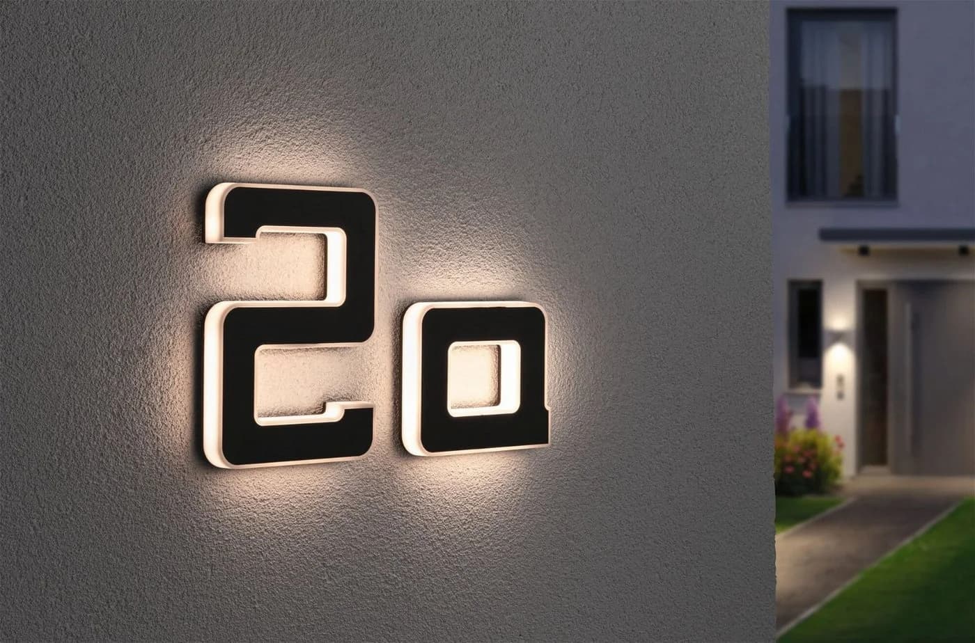 Paulmann Solar Hausnummer LED Wandleuchte Schwarz - Bild 3