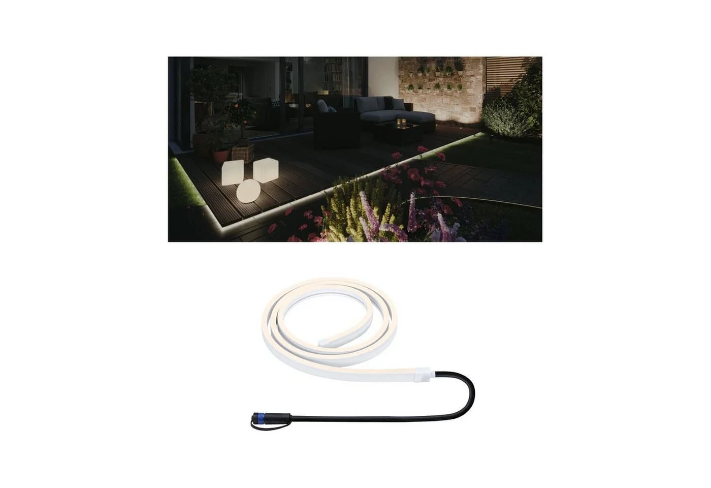 Paulmann LED Gartenstrahler Plug & Shine Stripe Smooth Weiß IP68 - Bild 2