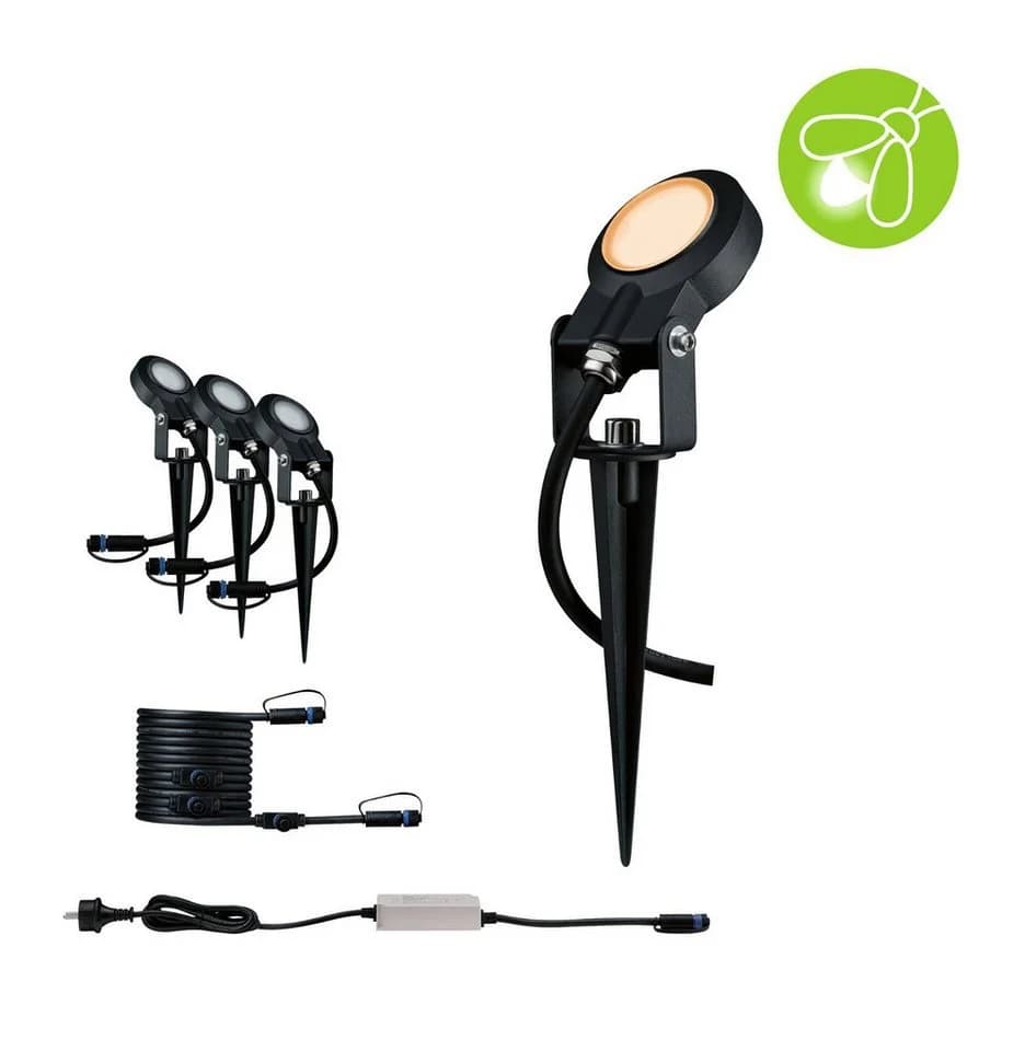 Paulmann Plug & Shine Sting Spot 2200K 3er Basisset Grau - Bild 2