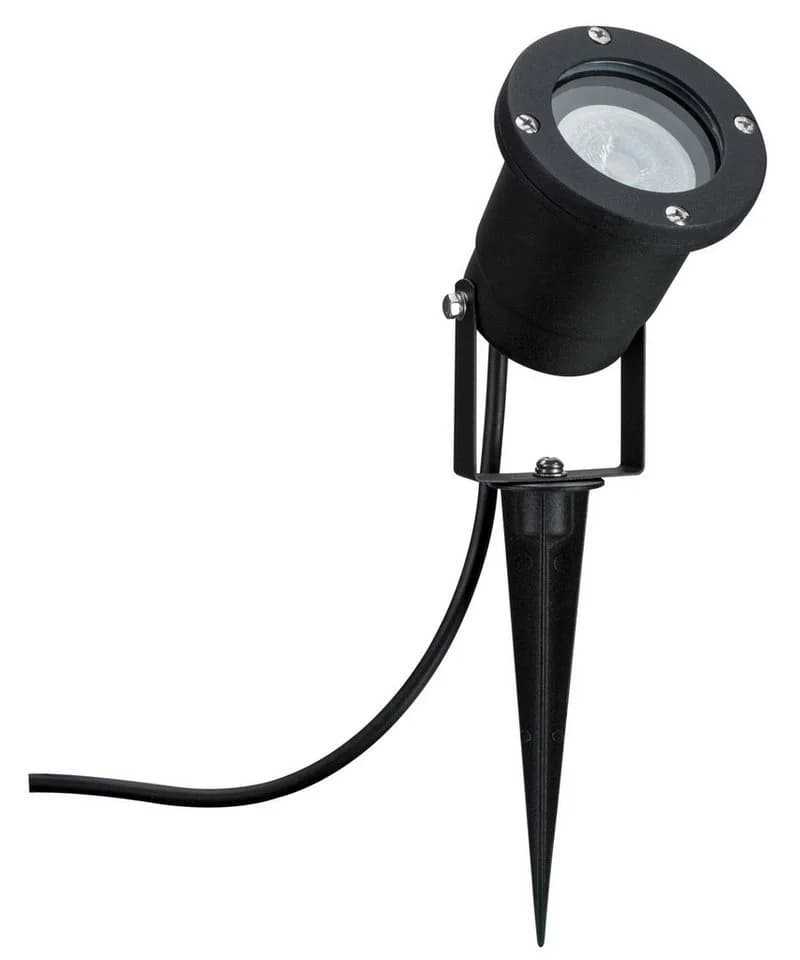 Paulmann LED Gartenstrahler IP65 rund 92mm 2200K 4,3W 320lm 230V 38-38° Schwarz Metall Goldlicht