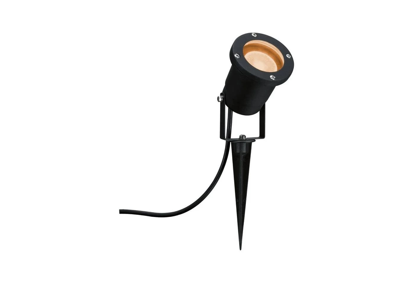 Paulmann LED Gartenstrahler IP65 rund 92mm 2200K 4,3W 320lm 230V 38-38° Schwarz Metall Goldlicht - Bild 3